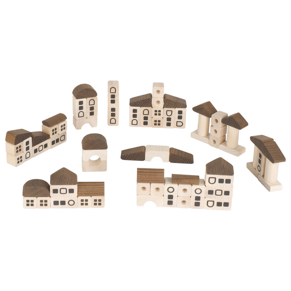 Goki Wooden Building Blocs City, 70dlg.