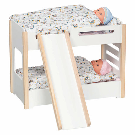 Lit superposé pour poupée en bois Goki avec toboggan
