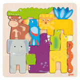 Safari puzzle en bois Goki, 11 pièces.