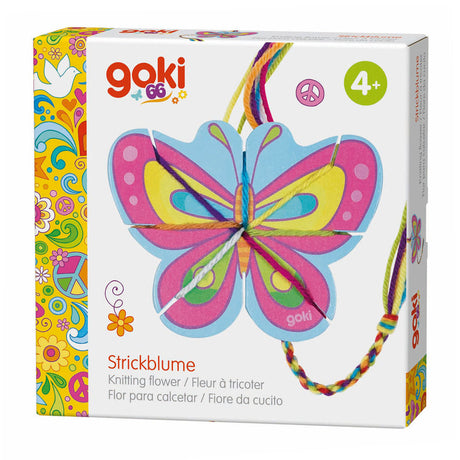 Goki tricot jouets fleur et papillon artisanat créatif.