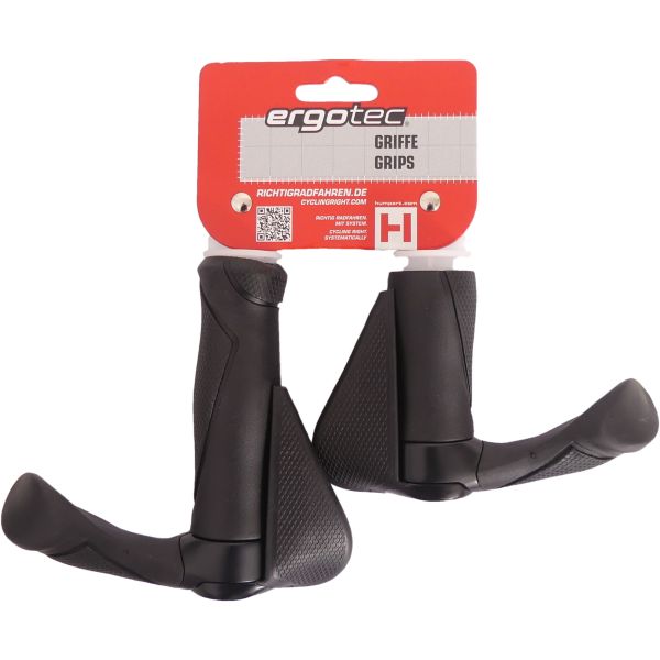 Ergotec paire de poignées mf2 kraton aluminium 130 + 87 mm - noir
