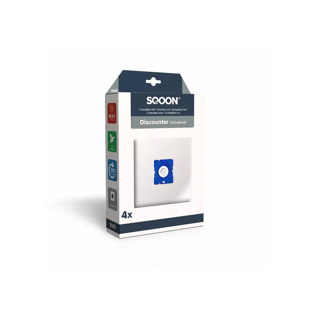 Sac d'aspirateur Sqoon discounter 4 pcs