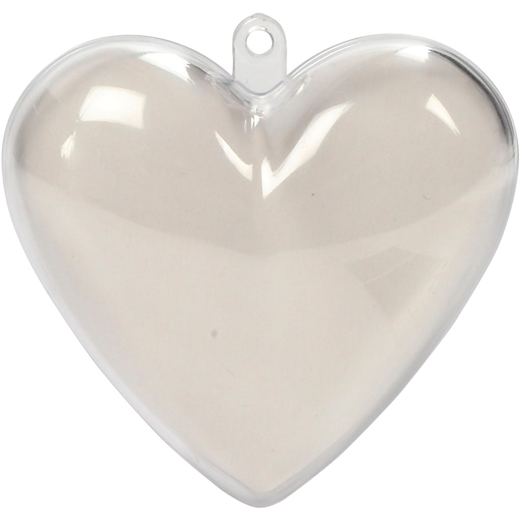 Coeur déco d'entreprise Creativ, h : 6,5 cm, transparent, 10 pièces 1 boîte
