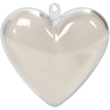Coeur déco d'entreprise Creativ, h : 6,5 cm, transparent, 10 pièces 1 boîte