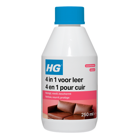 Hg 4 en 1 pour le cuir | nettoie, nourrit, protège et entretient le cuir 250ml