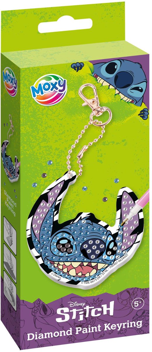 Porte-clés de peinture au diamant au point Moxy