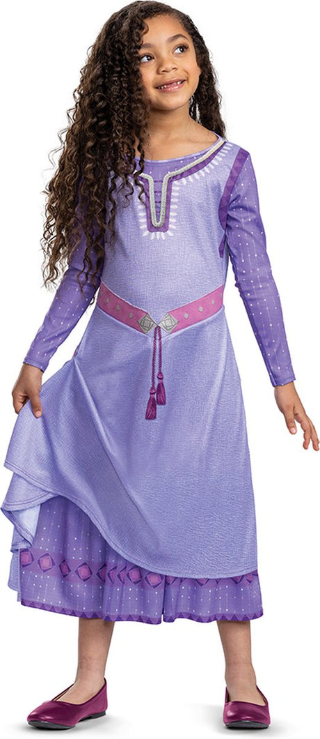 Déguisement Disney - Wish, robe Asha Deluxe, taille XS (3-4 ans), fille