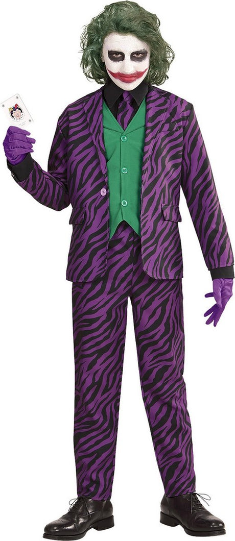 Déguisement de joker Finidi | farceur chic | garçon | taille 140 | costume de carnaval | déguisements