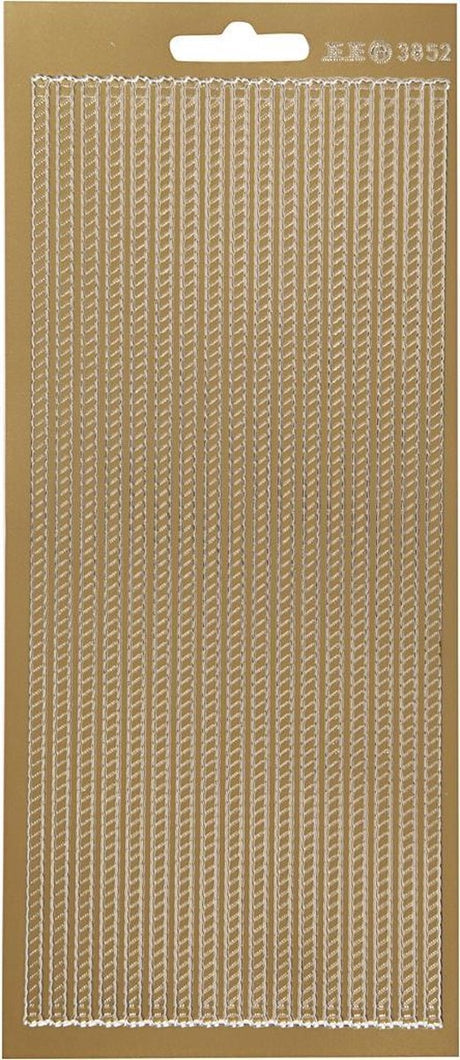 Creativ company autocollants, bordures, feuille 10x23 cm, or, 1 feuille