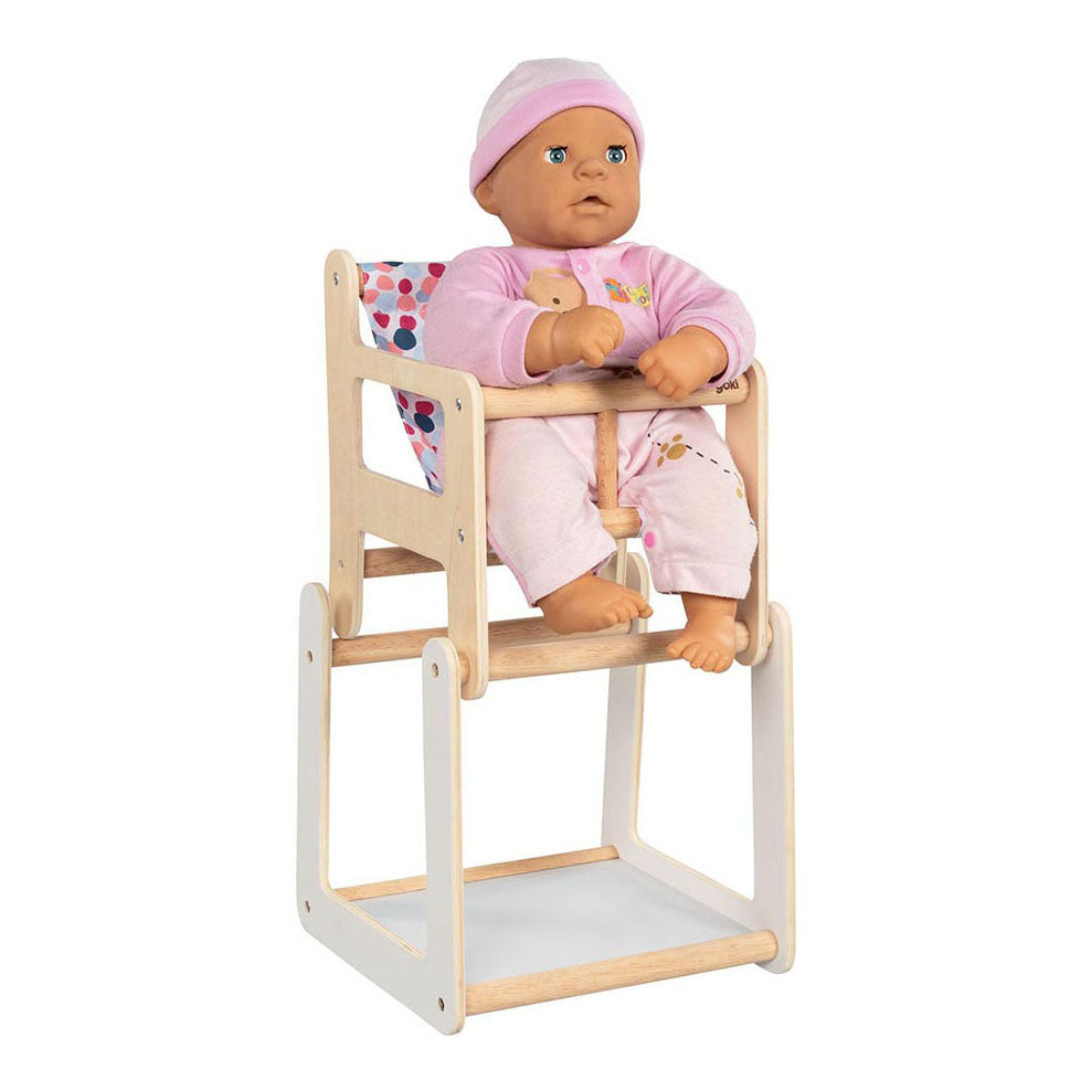 Goki wooden doll chair with table 2in1