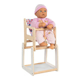 Goki wooden doll chair with table 2in1