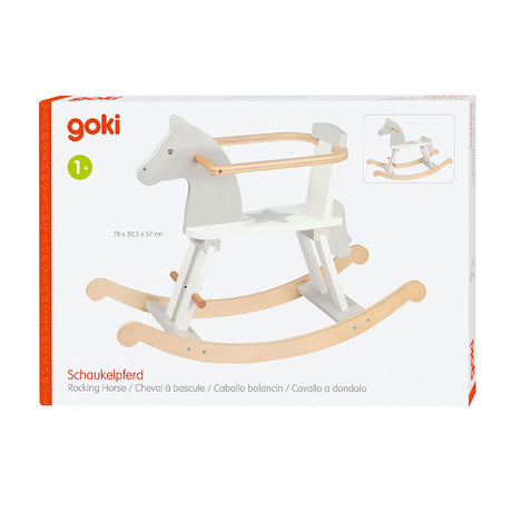 Cheval à bascule en bois Goki blanc