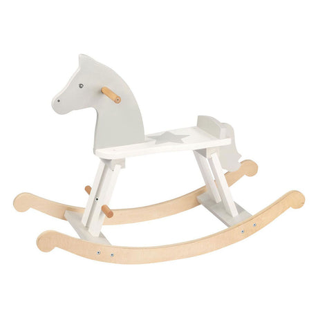 Cheval à bascule en bois Goki blanc