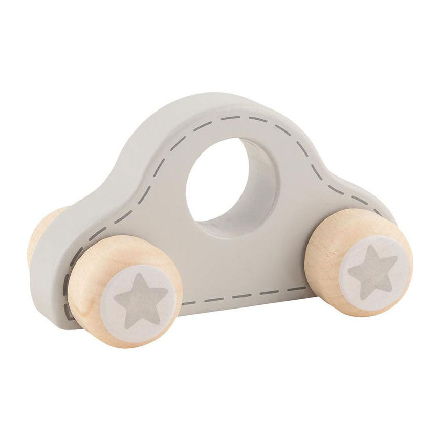 Goki Wood Push Figure Car med stjerner