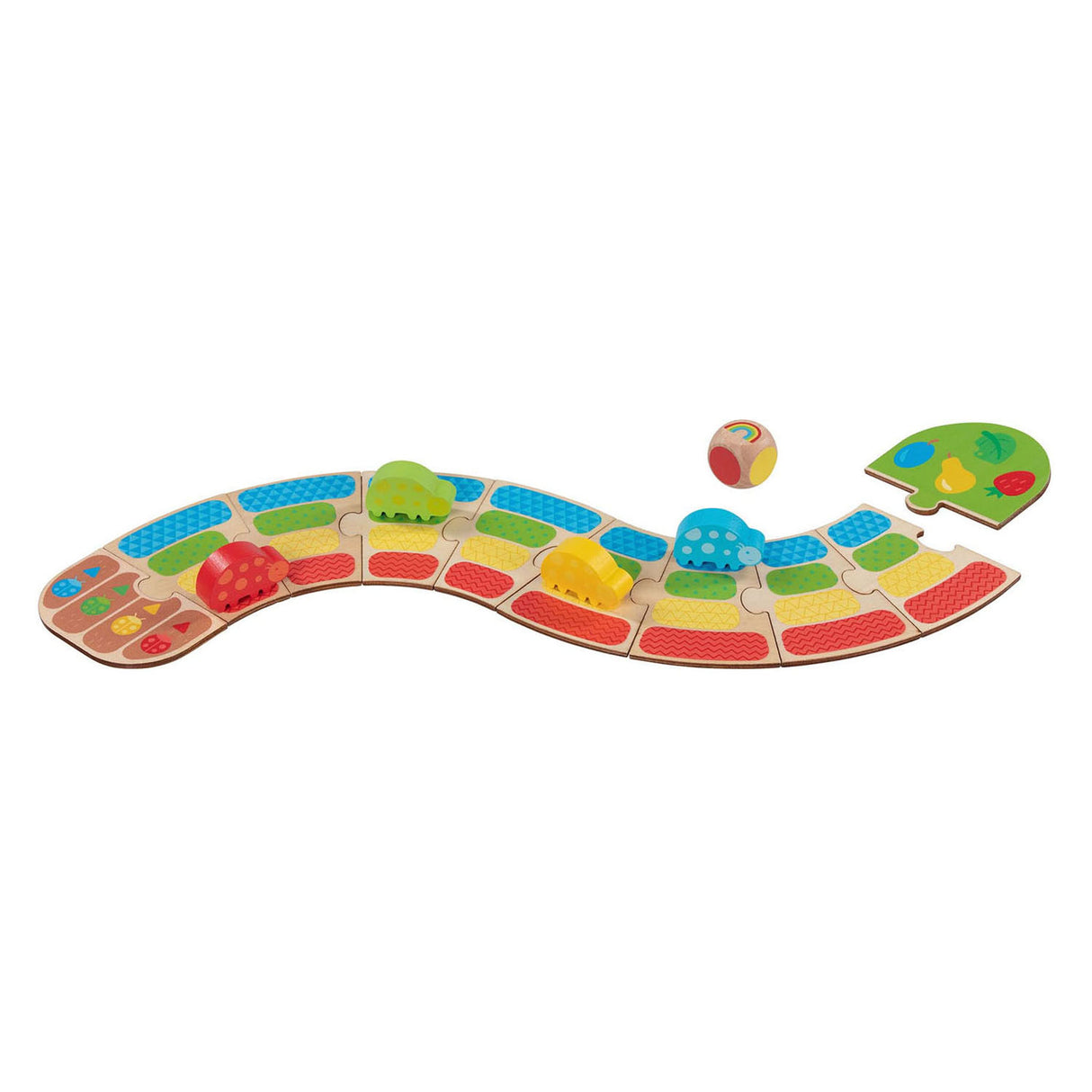 Goki Wooden Lieveersteerstbeestjesrace Dice Child's Play