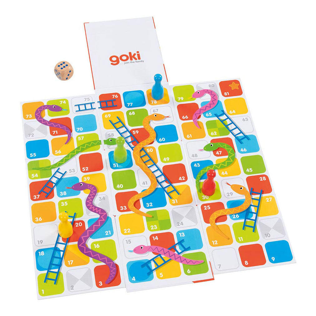 Goki XXL hoses and ladders in cube board game