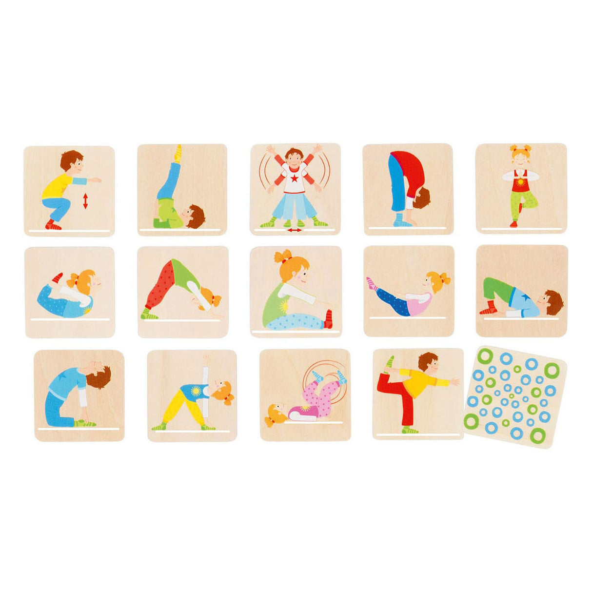 Goki wooden memo game gymnastics, 32dlg.