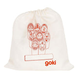 Goki Wooden Viking Game Animaux Kubb en sac en coton