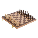 Jeu d'échecs en bois goki dans la valise