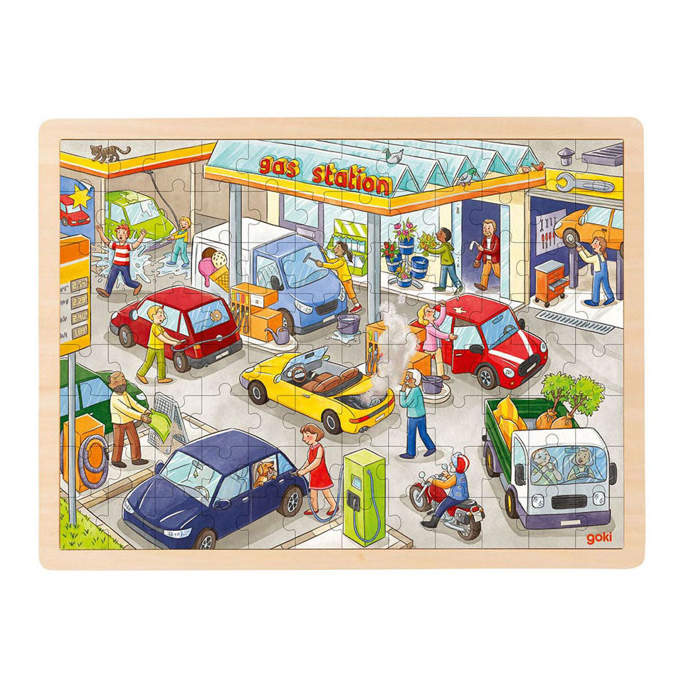 Station de gaz de puzzle Goki Wooden Puzz, 96st.