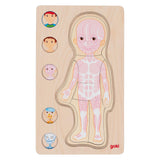 Goki wooden layer puzzle Human body boy, 29st.