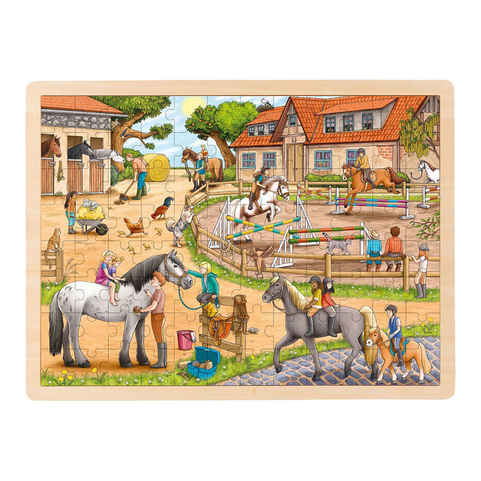 Goki Holzpuzzle Pferdesmange, 96st.