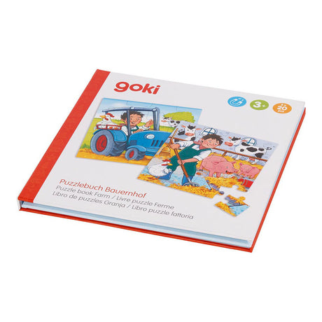 Goki Magnetic Jigsaw Puzz Puzz Book Farm, 40e.