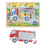 Goki wooden layer puzzle fire brigade at work, 60th.