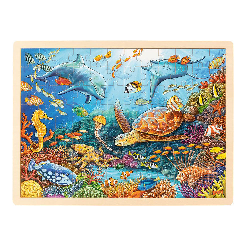 Goki Wooden Jigsaw Puzzle Gran arrecife de barrera, 96.