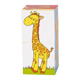 Puzzle cube Goki, animaux. 2 parties. 10x5x5cm.