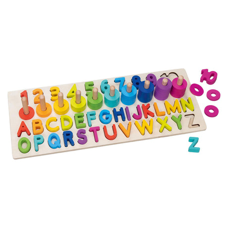 Goki houten alfanumerieke puzzel, 91dlg.