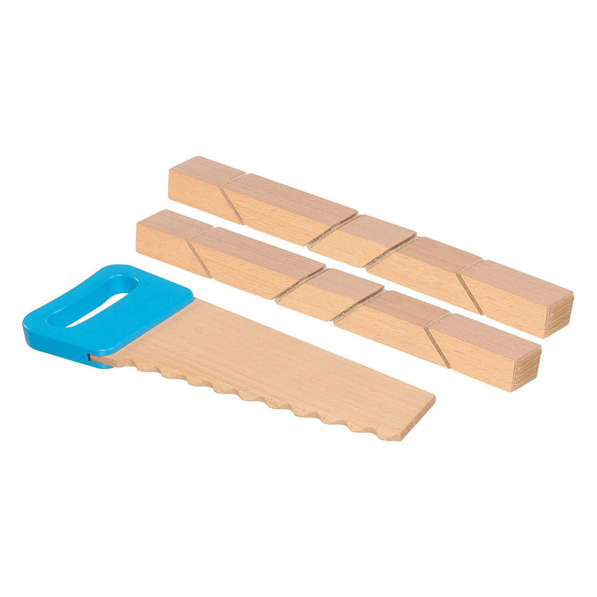 Goki Wooden Saw and Building Blocs avec Velcro Connection, 11dlg.