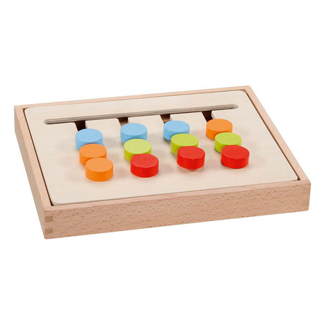 Goki wood color sorting board in wooden box