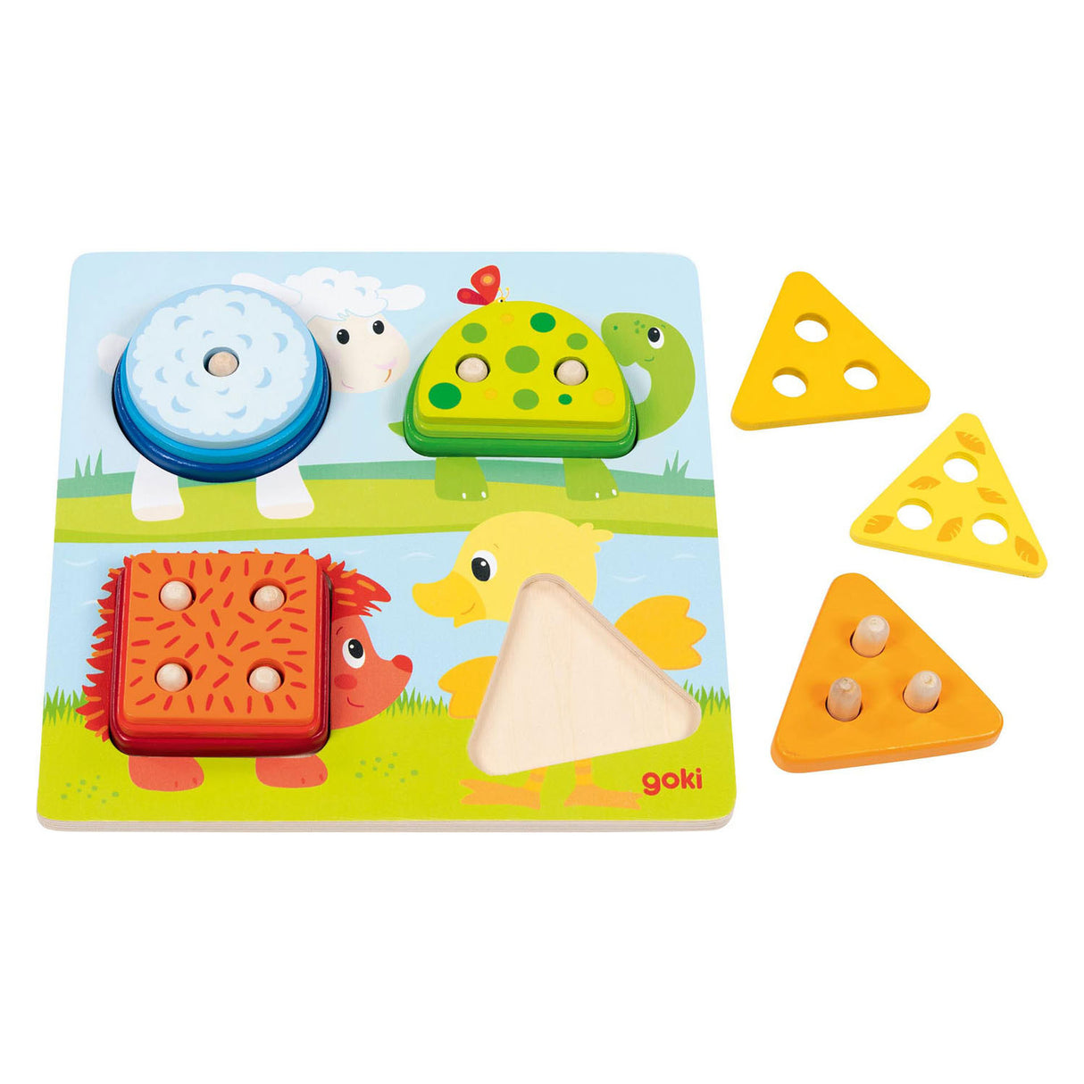 Couleurs en bois Goki et triage de panneaux Animaux