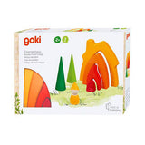 Goki Wooden Dwarf House Building Blocs, 7DLG.