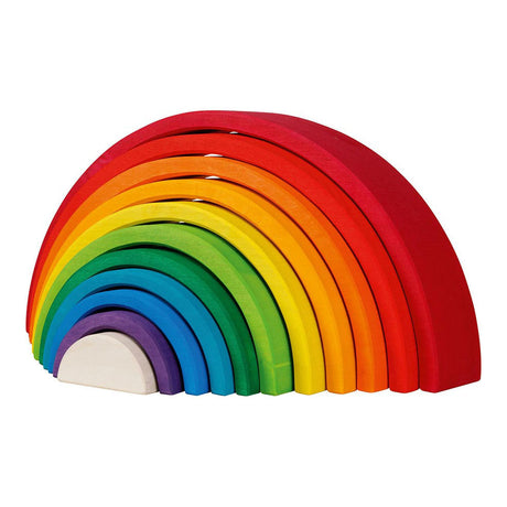 Blocs de construction Goki - arc-en-ciel - 11 pièces - bois - 2 ans
