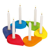 Goki Holzgeburtstagskranz Candlesticks, 6dlg.