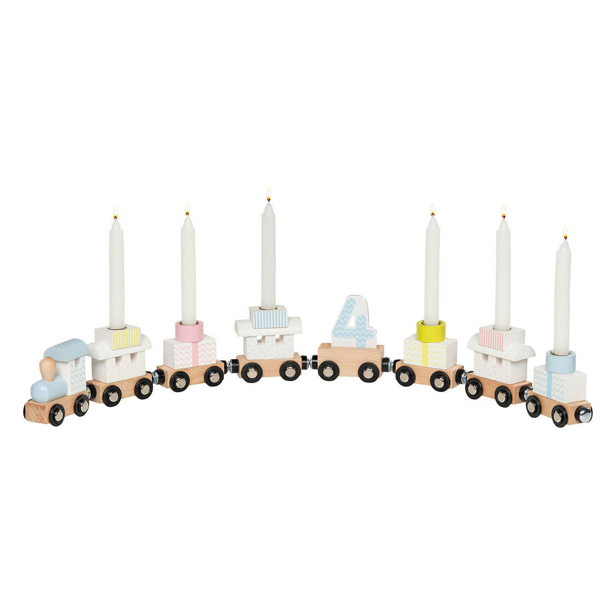 Train d'anniversaire en bois Goki, 10dlg.
