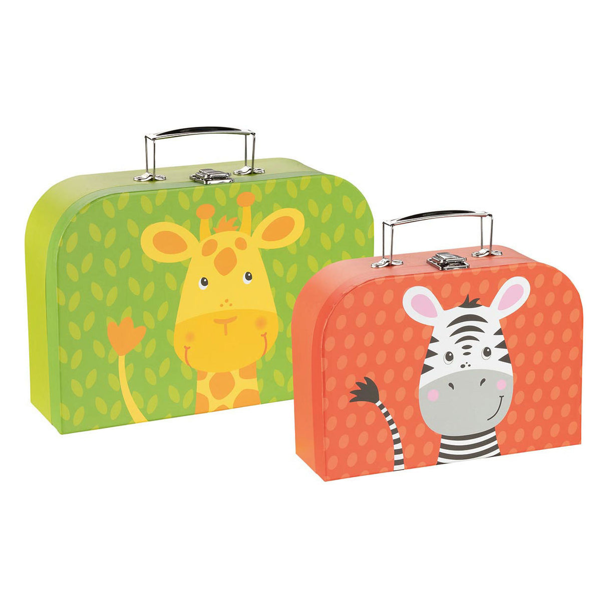 Goki Set de la maleta para niños Giraffe y Zebra, 2st.