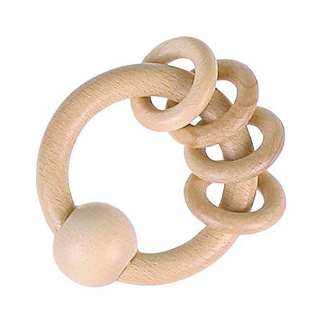 Bague tactile Goki avec 4 anneaux, bois naturel