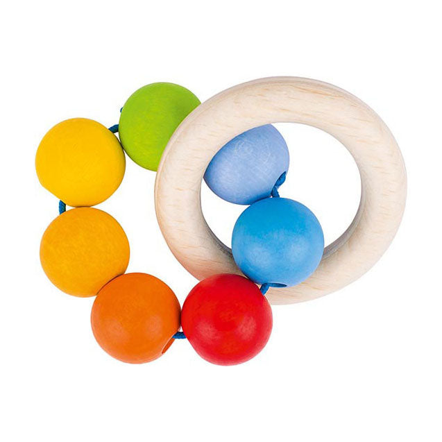 Goki Wooden Grasppring Rainbow