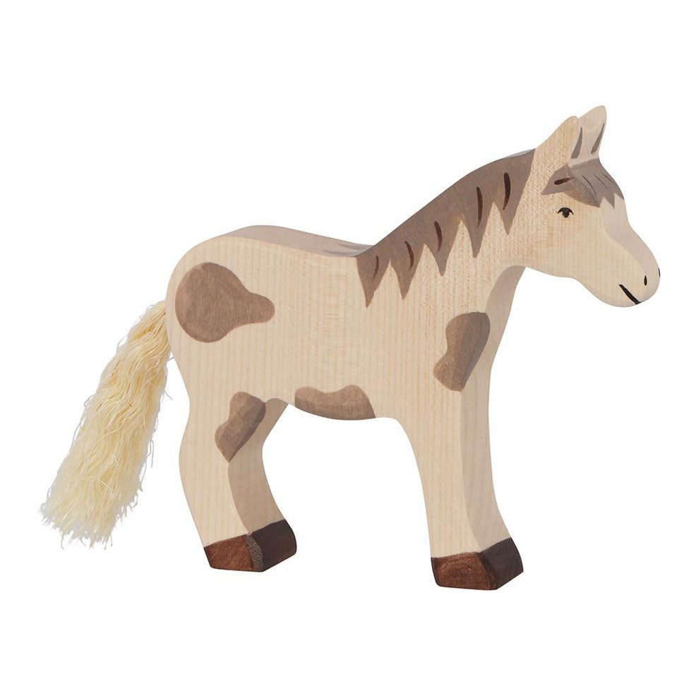 Cheval en bois holztiger tacheté
