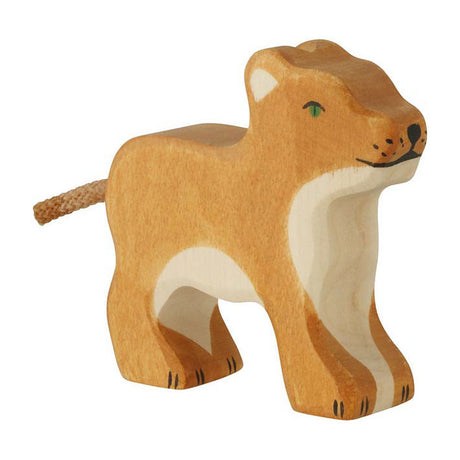 Lion Holztiger, petit, debout. 6 cm.