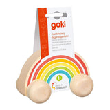 Véhicule en bois Goki arc-en-ciel