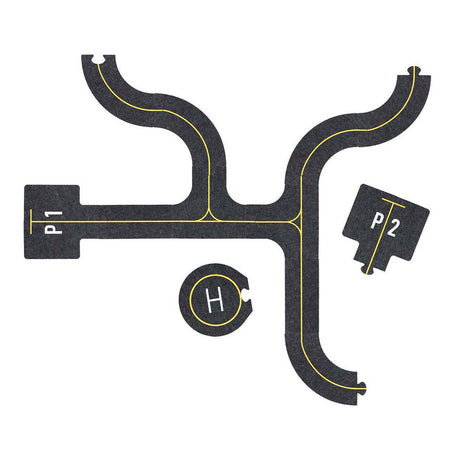 Goki play set aéroport de partage de route avec accessoires - 26 pcs.