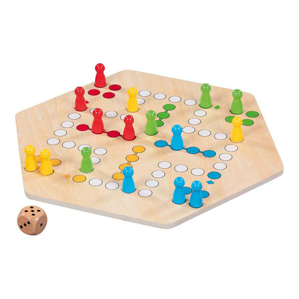 Jeu ludo en bois Goki 6 joueurs