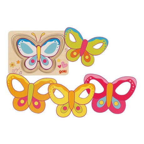 Goki puzzle en bois papillon