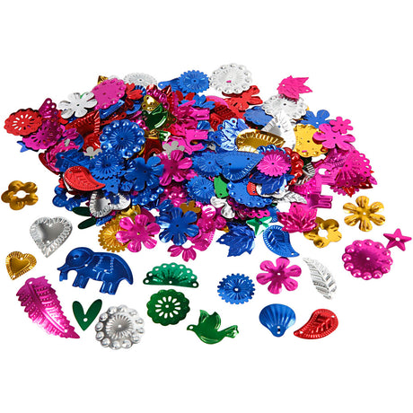 Paillettes Creativ company, taille 15-45 mm, couleurs fortes, 30 gr 1 boîte