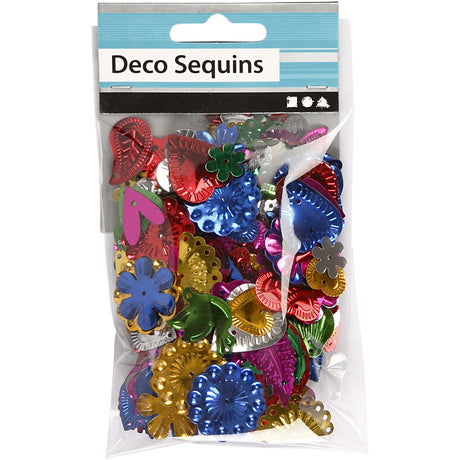 Paillettes Creativ company, taille 15-45 mm, couleurs fortes, 30 gr 1 boîte