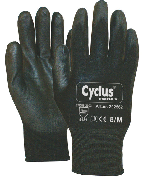 Gants de travail cycplus pu-flex m (8) noir